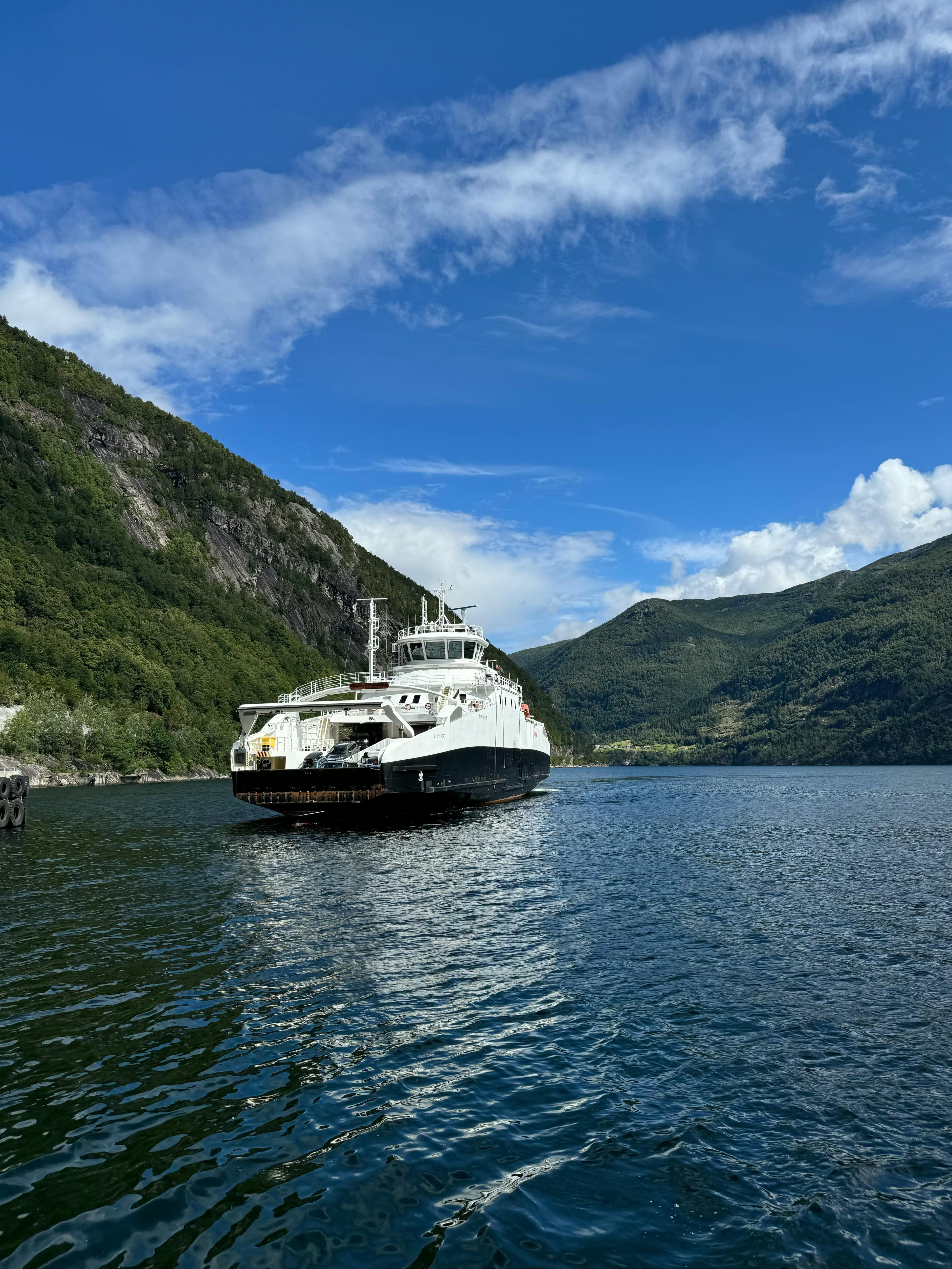 Ferry crossing on the Helgeland Coast in Northern Norway