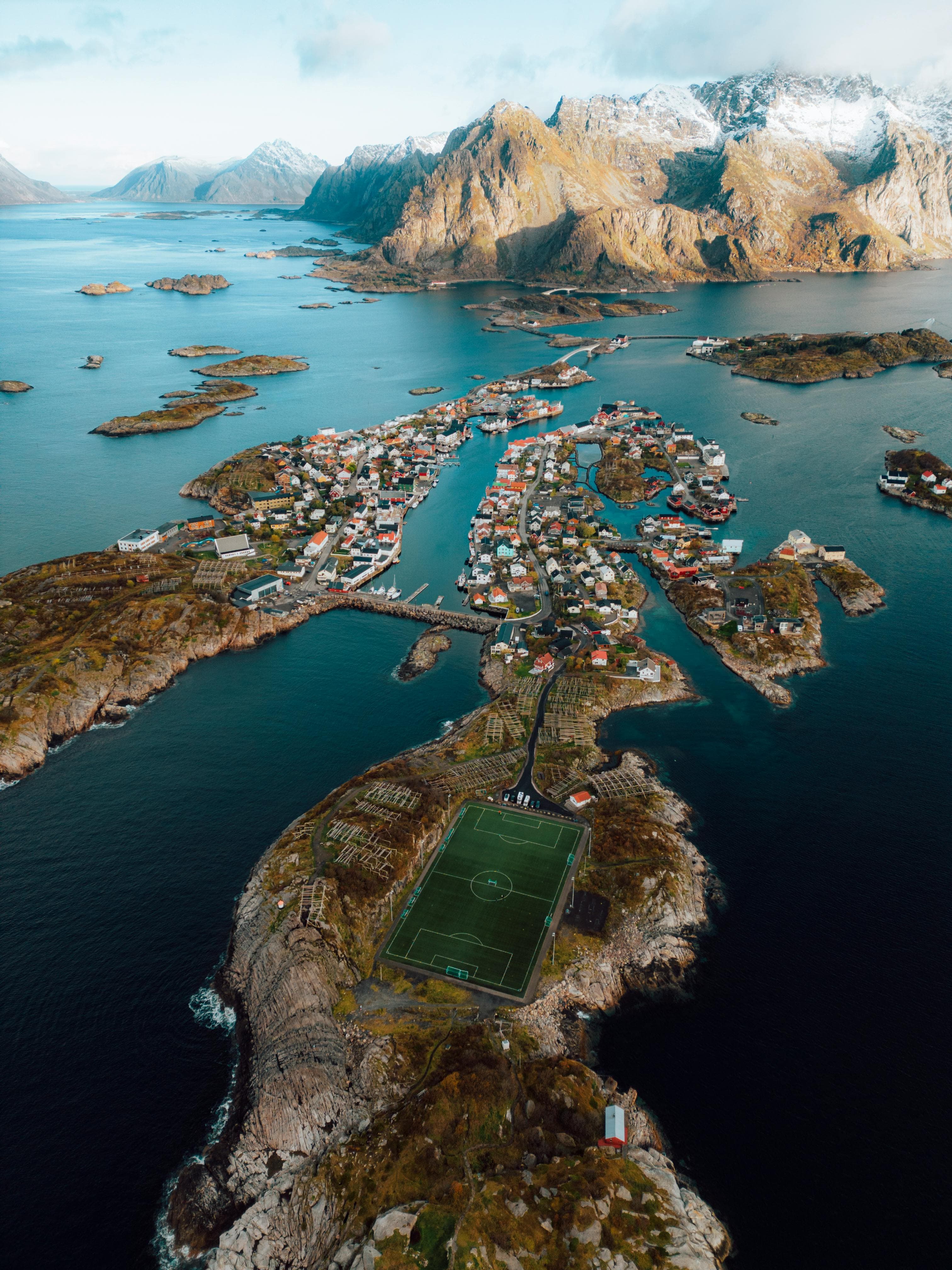 Harbour and village life in Henningsvær, Lofoten