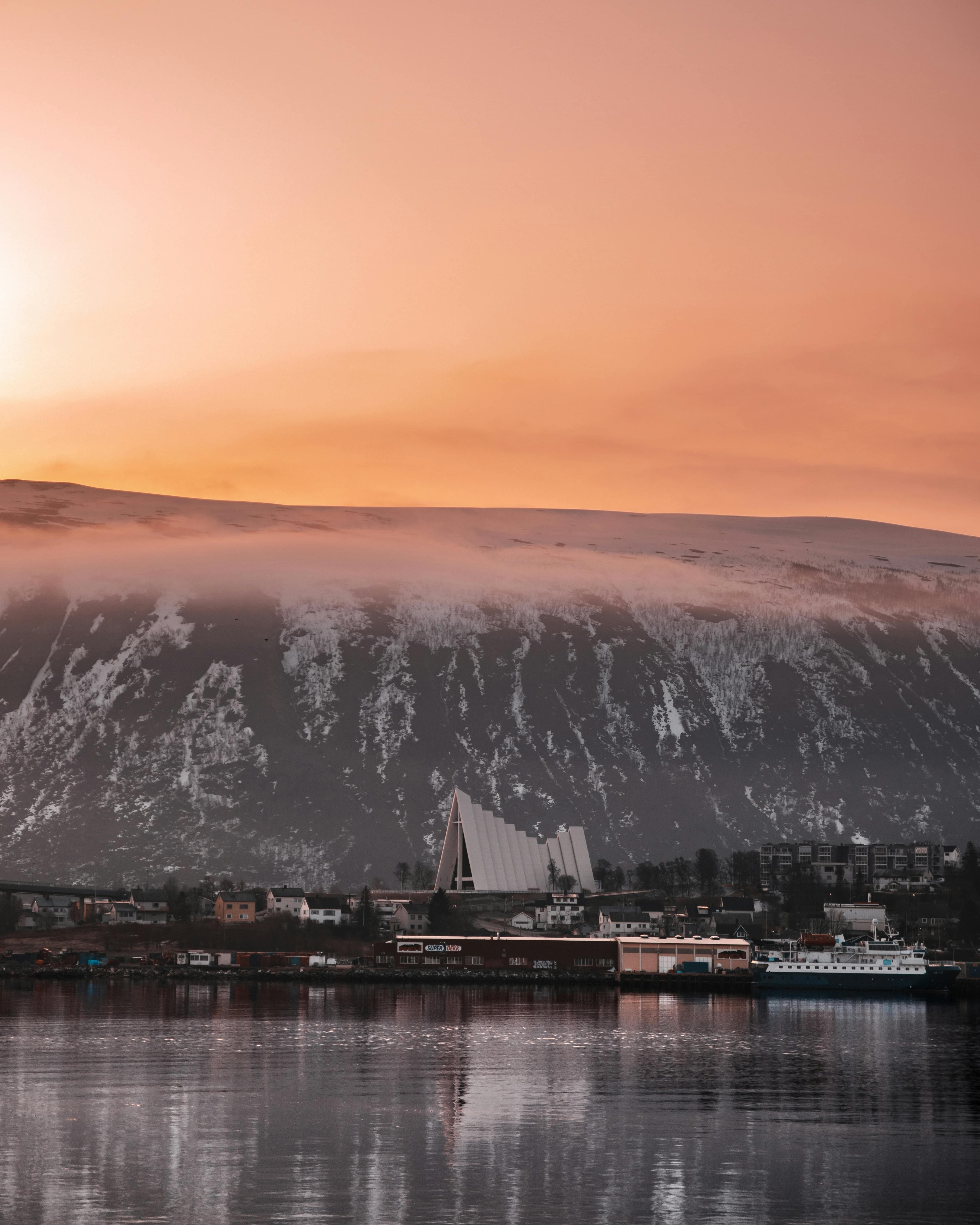 Majestic winter landscape near Tromso in Northern Norway